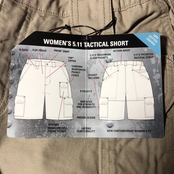 511 Tactical Shorts Womens Size 8 NEW khaki - Picture 7 of 9